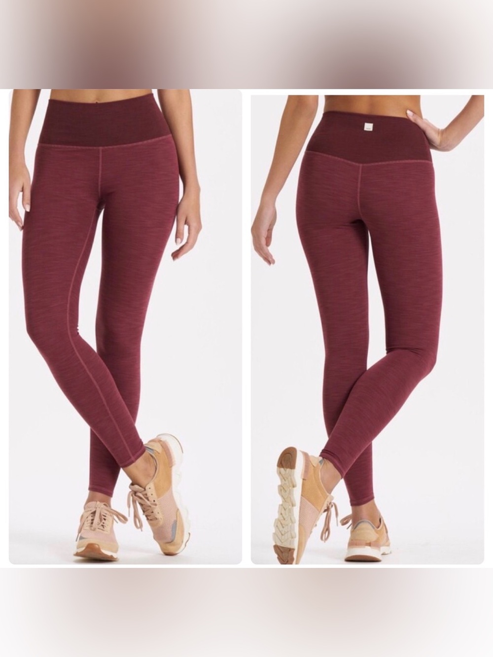 Vuori Women’s Lux Rib Studio High Rise Athletic Leggings Size XS-S Pants Plum